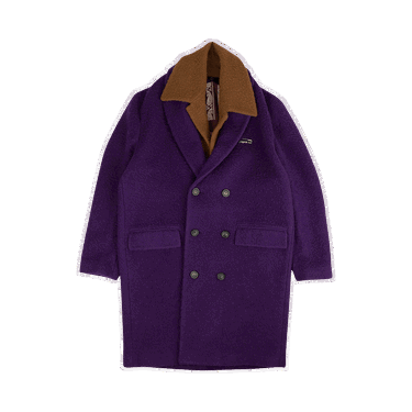 Plašči Palm Angels Double Breasted Fuzzy Brown Coat Lila | PMEA078E196200063800, 0