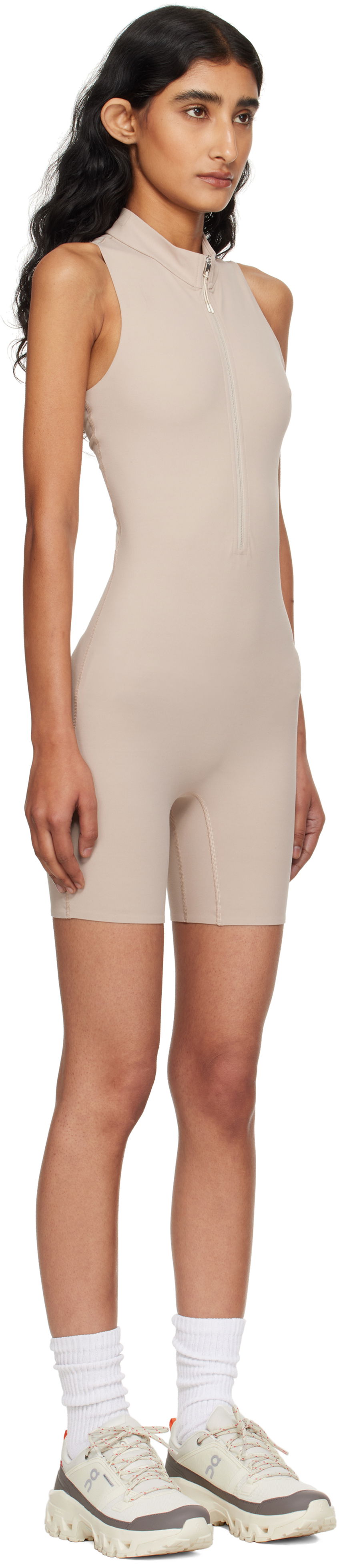 Bodi On Running Zendaya Edition Gloria Sleeveless Mock Neck Bodysuit Bež | 1WF31040603, 1