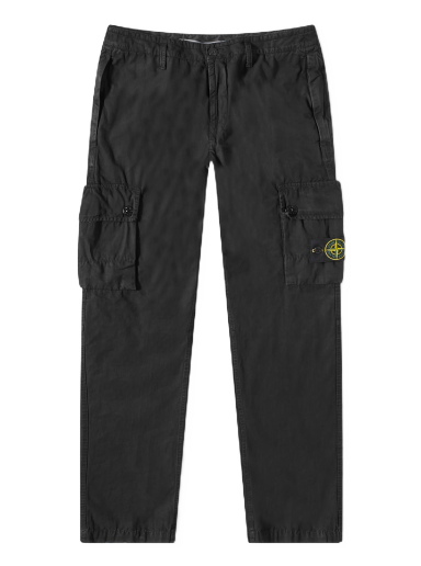 Cargo hlače Stone Island Brushed Cotton Canvas Cargo Pant Black Črna | 1015303WA-A0129