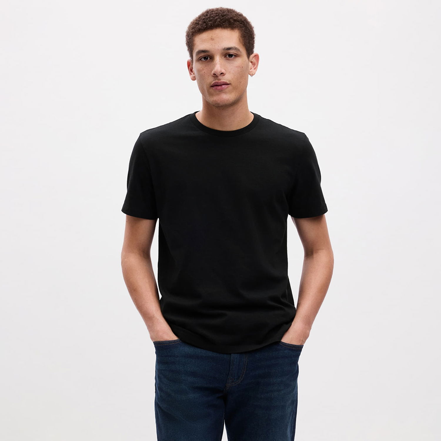 Majica GAP Basic Tee True Black V2 2 Črna | 440775-02, 0
