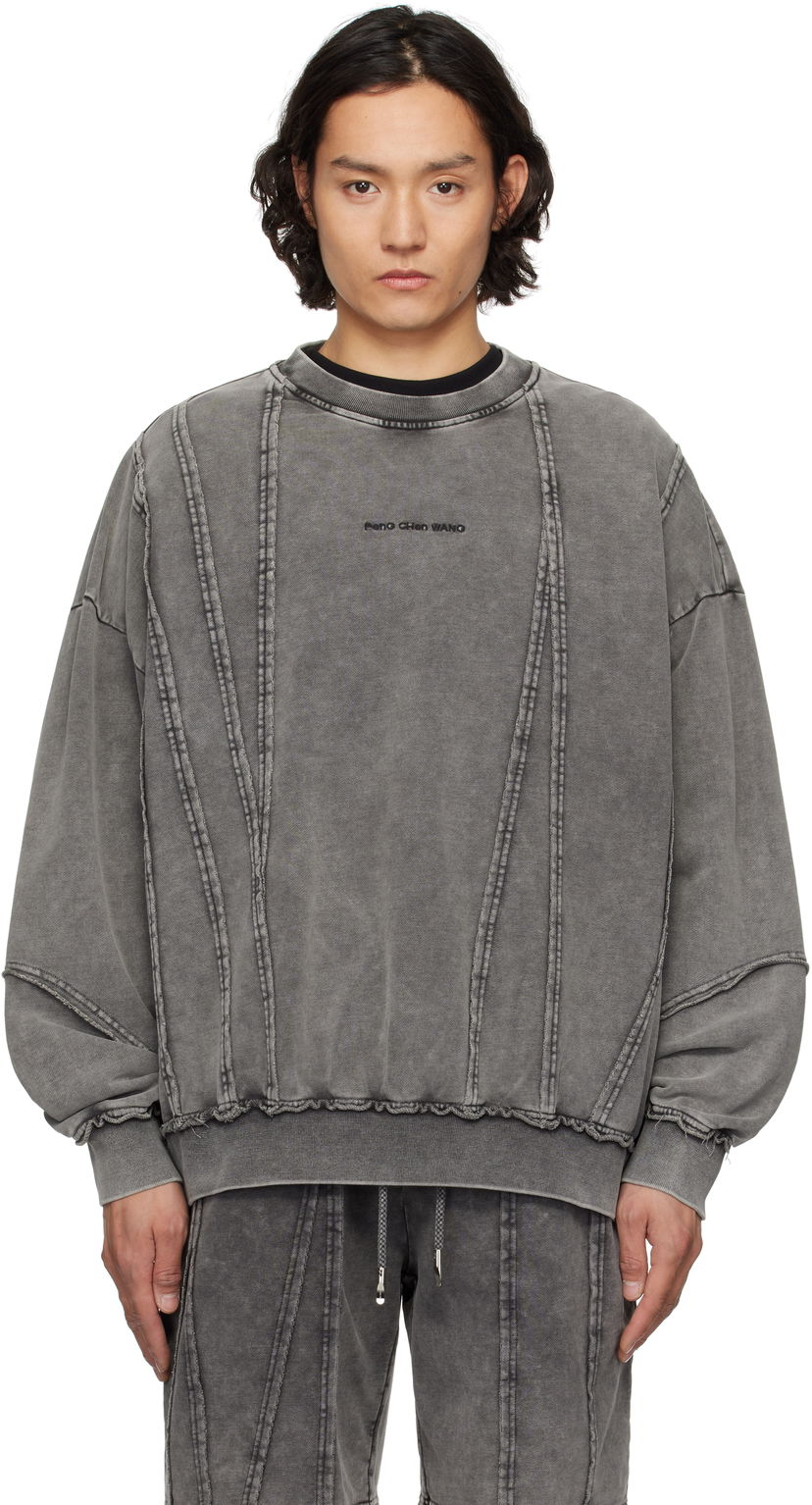 Pleteni pulover Feng Chen Wang Feng Chen Wang Tie Dyed Sweatshirt Siva | FUS19SW01B