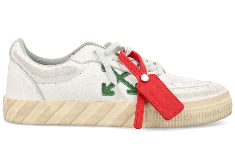 Superge in čevlji Off-White Vulcanized Low Distressed White Green W Bela | OWIA272F23LEA0030155, 0