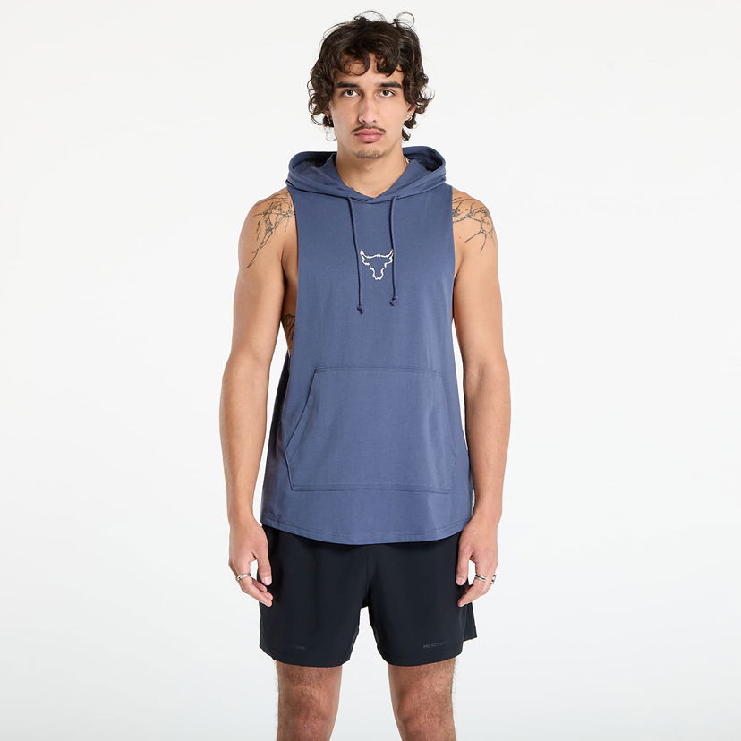 Pulover Under Armour Project Rock Sleeveless Hoodie Modra | 6005048-044