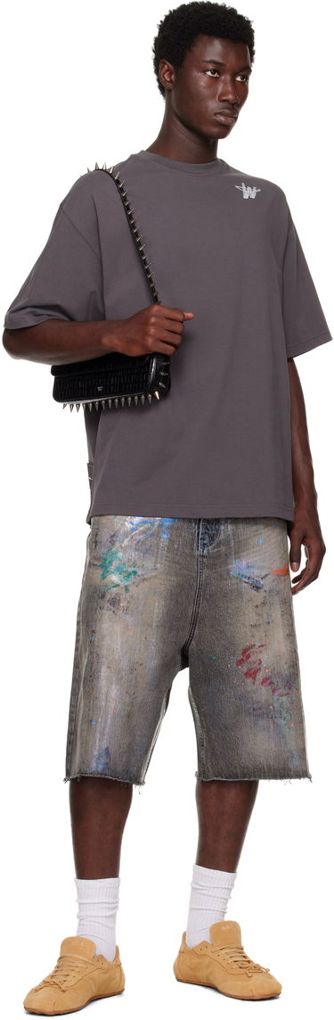 Kratke hlače We11done We11done Painted Denim Shorts Siva | WD-DP2-25-332-M-BK, 3
