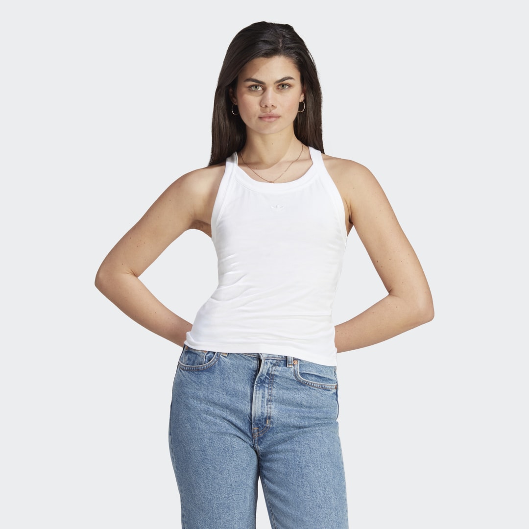 Majica brez rokavov adidas Originals Premium Essentials Tank Top Bela | IL1858, 0