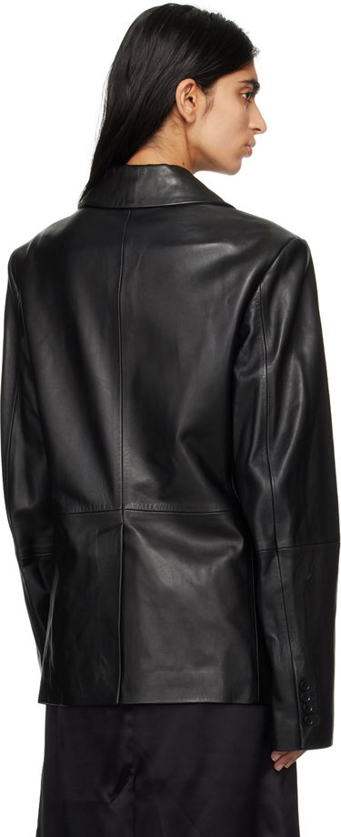 Jakna Loulou de Saison Loulou de Saison Davao Double-Breasted Leather Jacket Črna | DAVAO, 2