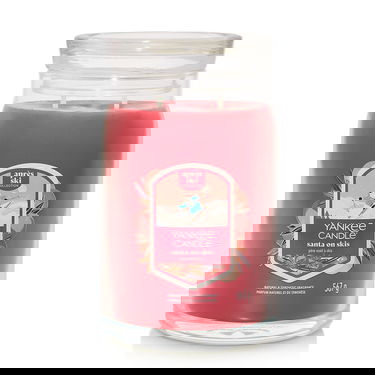Sveče Yankee Candle Signature Large Jar 2 Wicks Santa On Skis Après Ski Collection Rdeča | 43493, 2