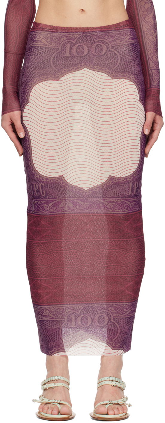 Krila Jean Paul Gaultier Gaultier 'The Cartouche' Maxi Skirt Bordo | 24/25-F-JU142-T515-300128