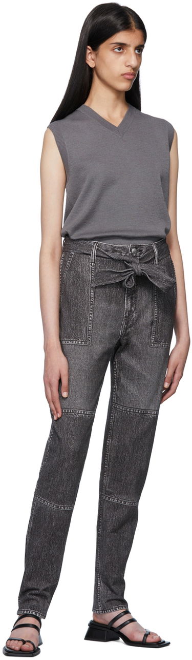 Kavbojke rag & bone Miramar Mia Denim Tie-Waist Pants Siva | WCW22P7003LF03, 3