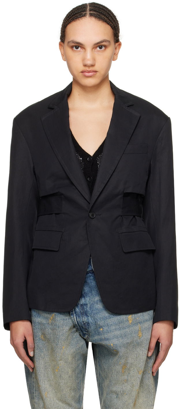 Jakna R13 R13 Oversized Blazer Črna | R13WR244-R319B