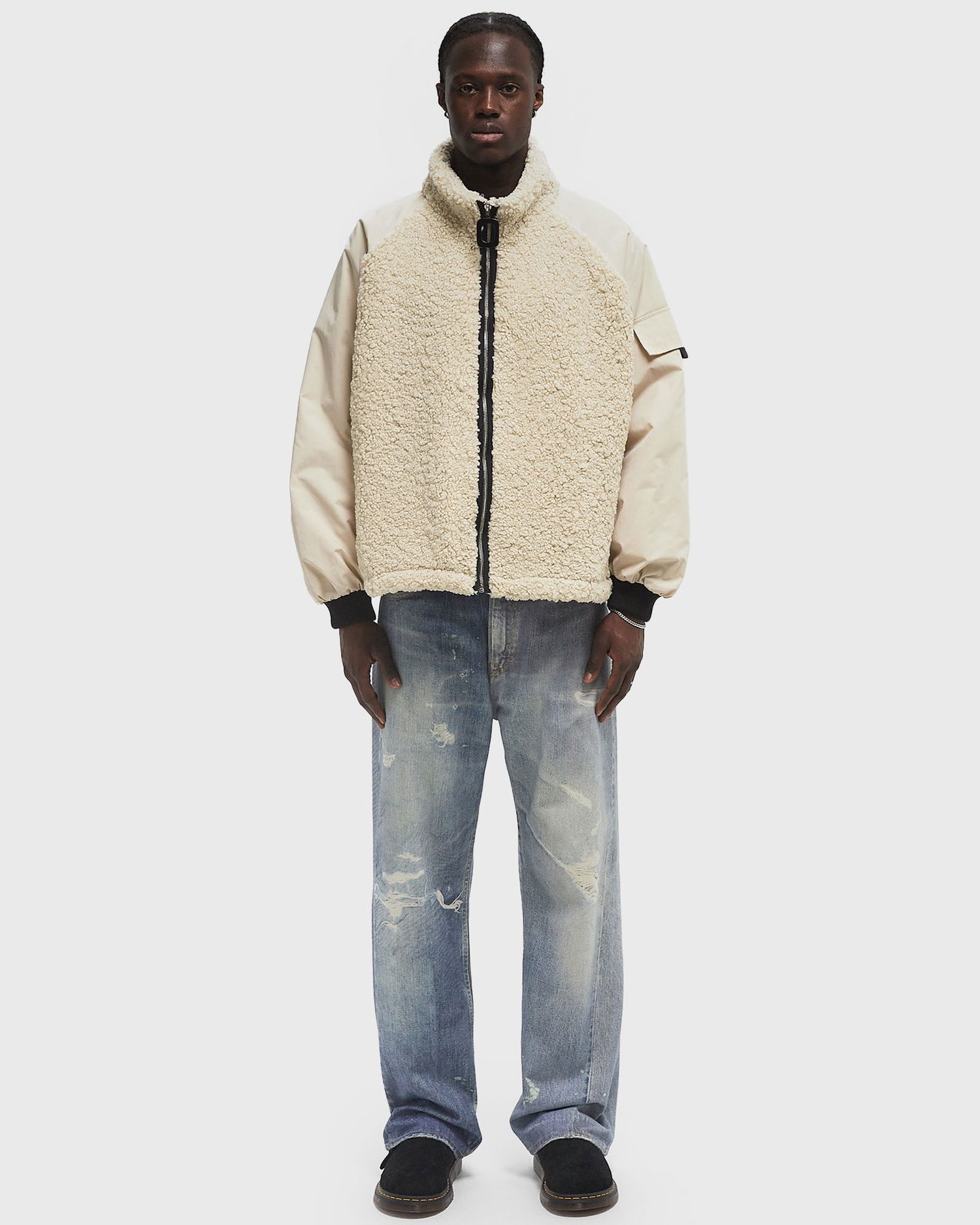 Jakna JW Anderson JW Anderson Color Block Track Top Fleece Jacket Bež | JK0372-PG1736-132, 1