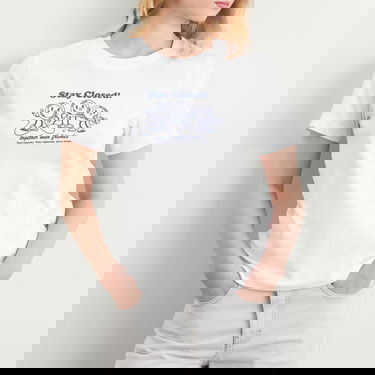 Majica CLOSED Stay Button Print T-Shirt, Size Large Bela | C95202-44H-PR-200, 5