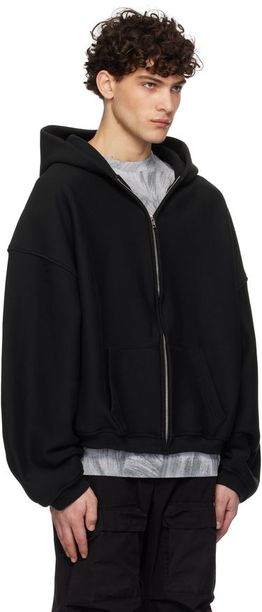 Pulover Alexander Wang Dense Fleece Star Zip-Up Hoodie Siva | 6CC2242051, 4