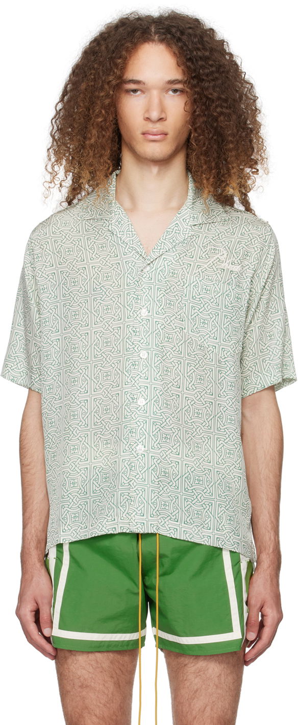 Srajce Rhude Cravat Shirt "Off-White & Green" Zelena | RHPS24SR06174325