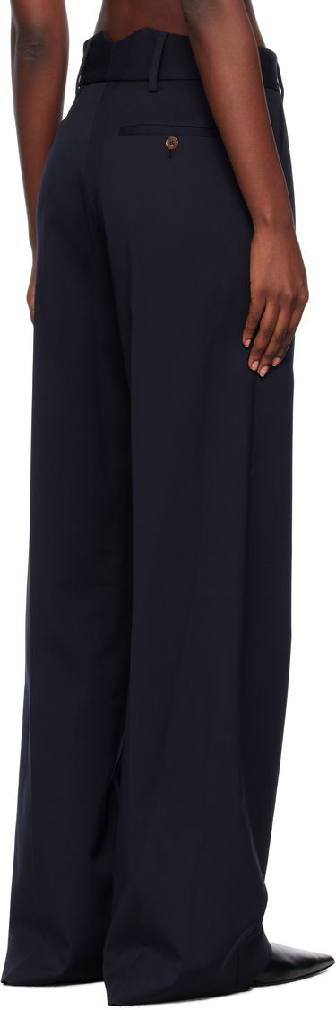 Hlače Vivienne Westwood Vivienne Westwood Lauren Wide-Leg Trousers Mornarica | 1F01000Z-W018V-, 2