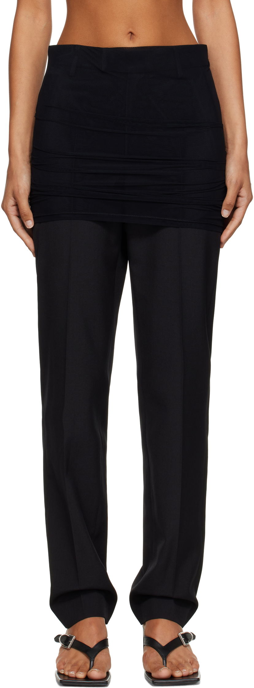 Hlače Maison Margiela MM6 Maison Margiela Light Wool Blend Trousers Črna | S62KB0248 M35436