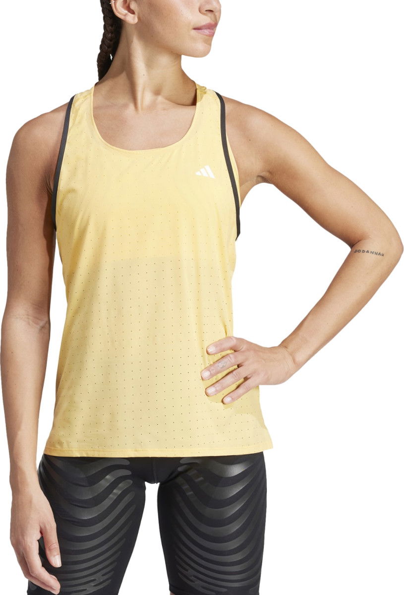Majica brez rokavov adidas Originals adidas ADIZERO TANK W Rumena | in1117, 0