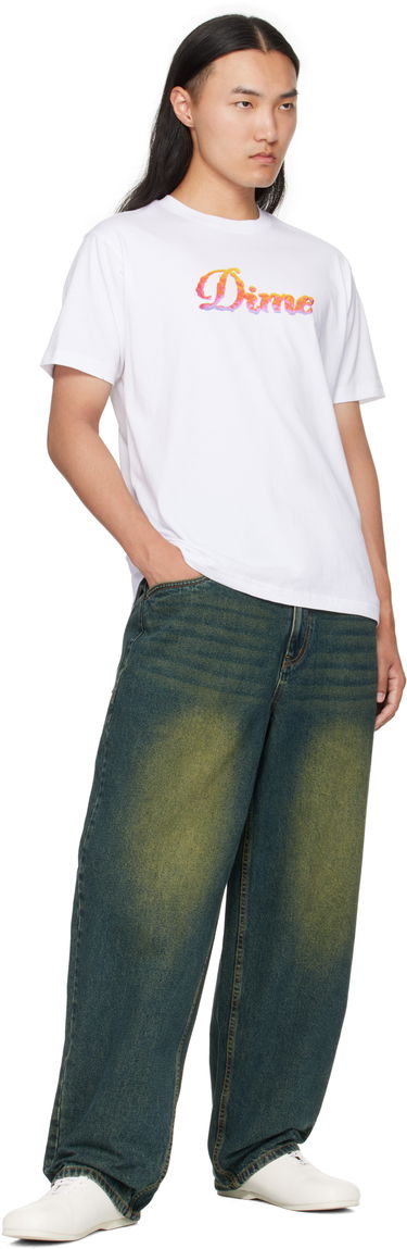 Majica Dime Cursive Cloud T-Shirt Bela | DIMEFA2564WHT, 3