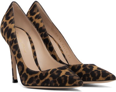 Superge in čevlji Gianvito Rossi Suede Leopard Print Pumps Rjava | G28470-15RIC-CMD, 3