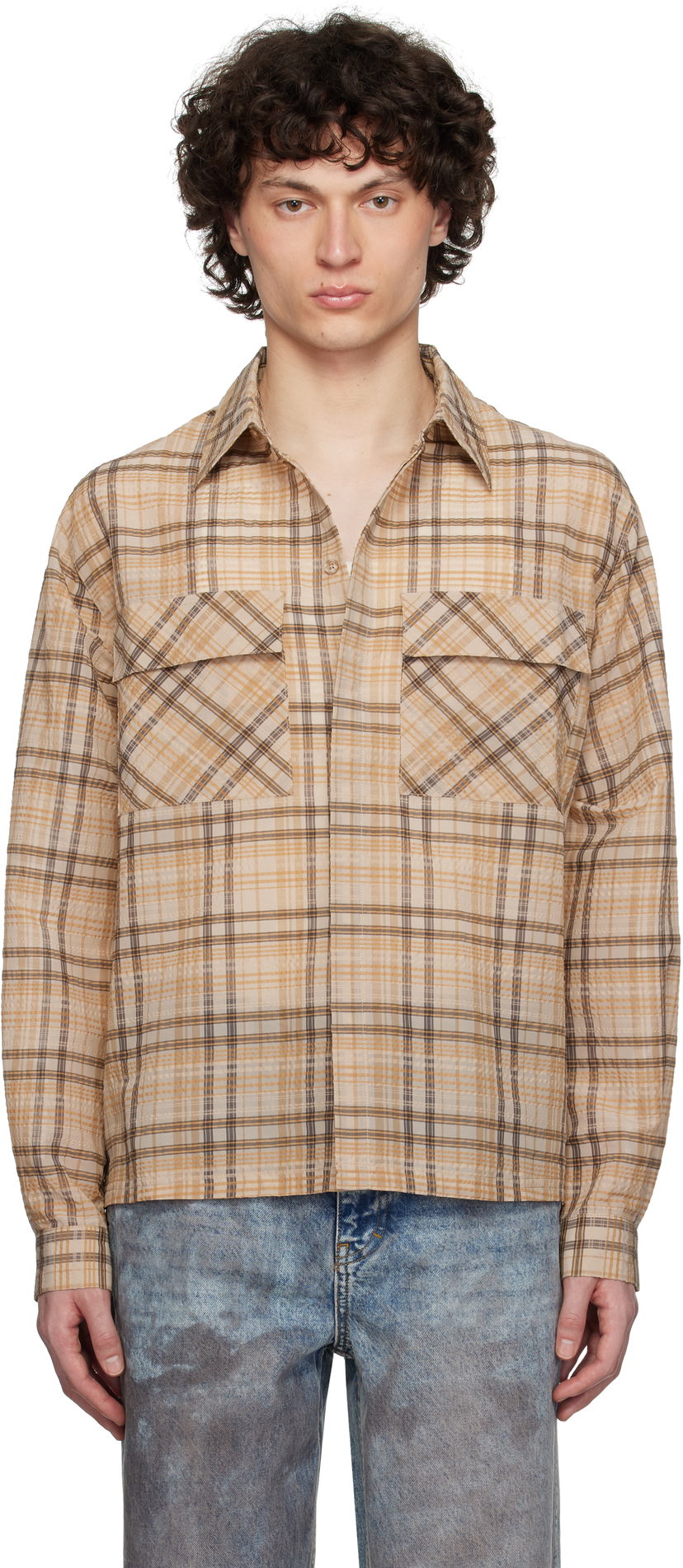 Srajce Represent Clo Represent Sheer Flannel Shirt Bež | MLM2907