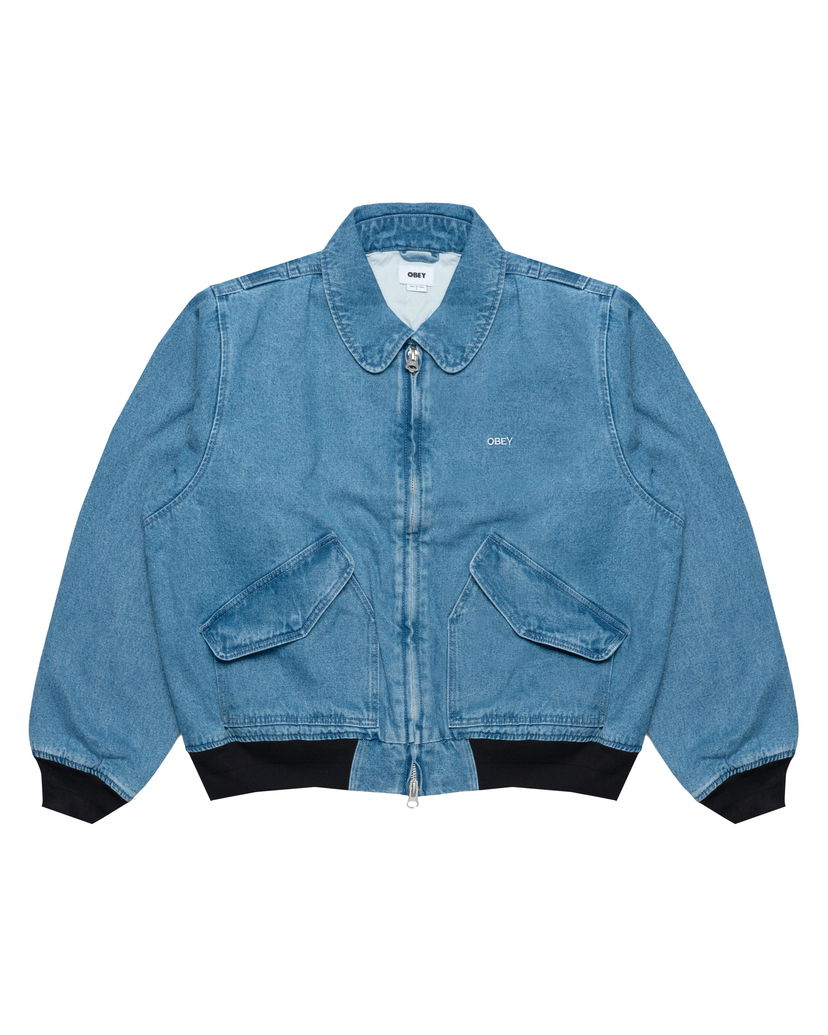 Bomber jakna OBEY Obey CWU Denim Jacket Modra | 121800587-LIN