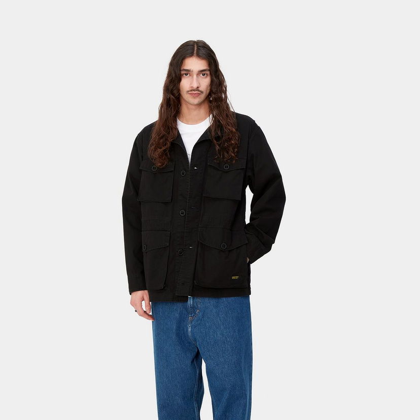Jakna Carhartt WIP Unity Jacket Black heavy enzyme wash Črna | I032981_89_4G