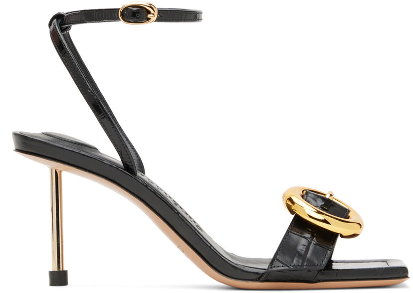Nega čevljev Jacquemus Jacquemus Les Sculptures Regalo Heeled Sandals Črna | 24E241FO078-4301