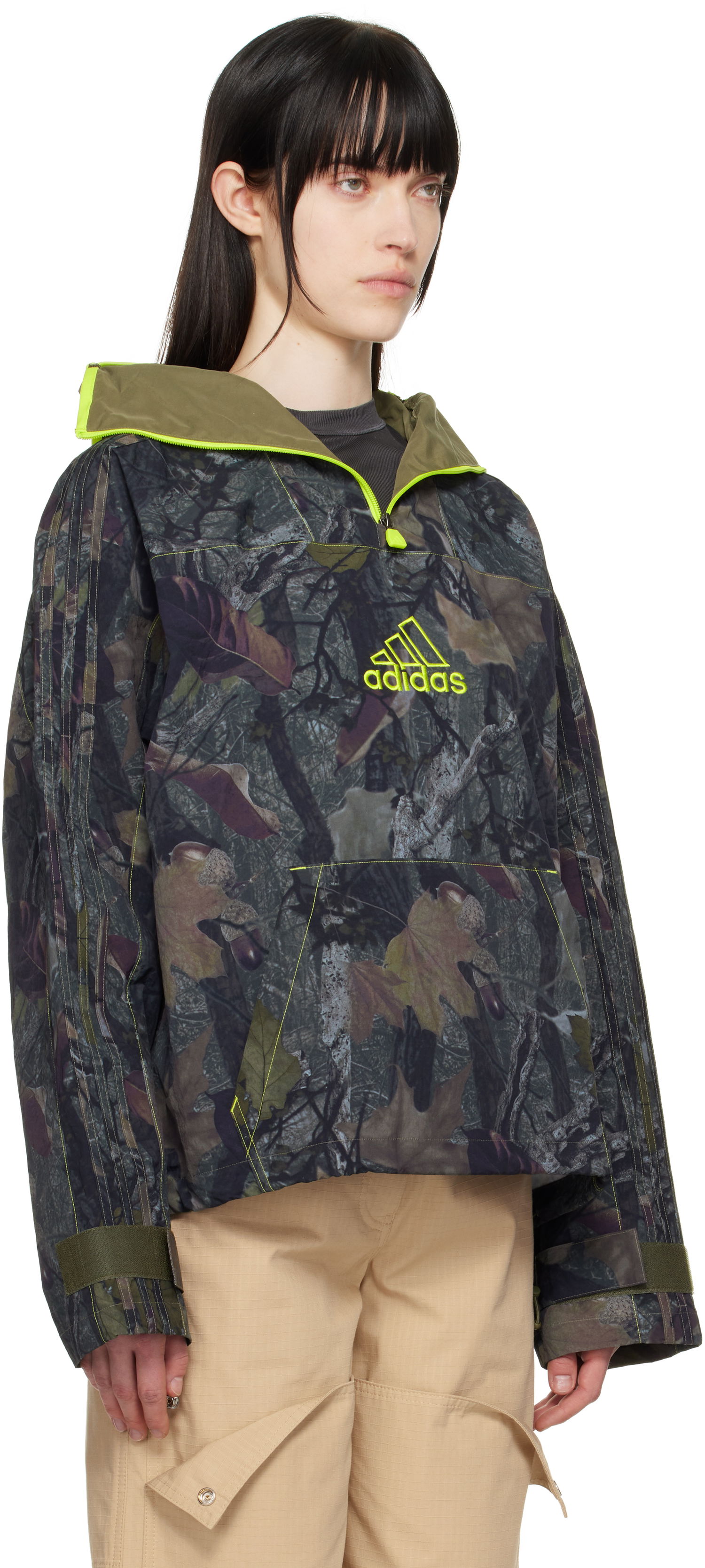 Vetrovka adidas Performance Camo Anorak Jacket Večbarvna | JD5417, 1