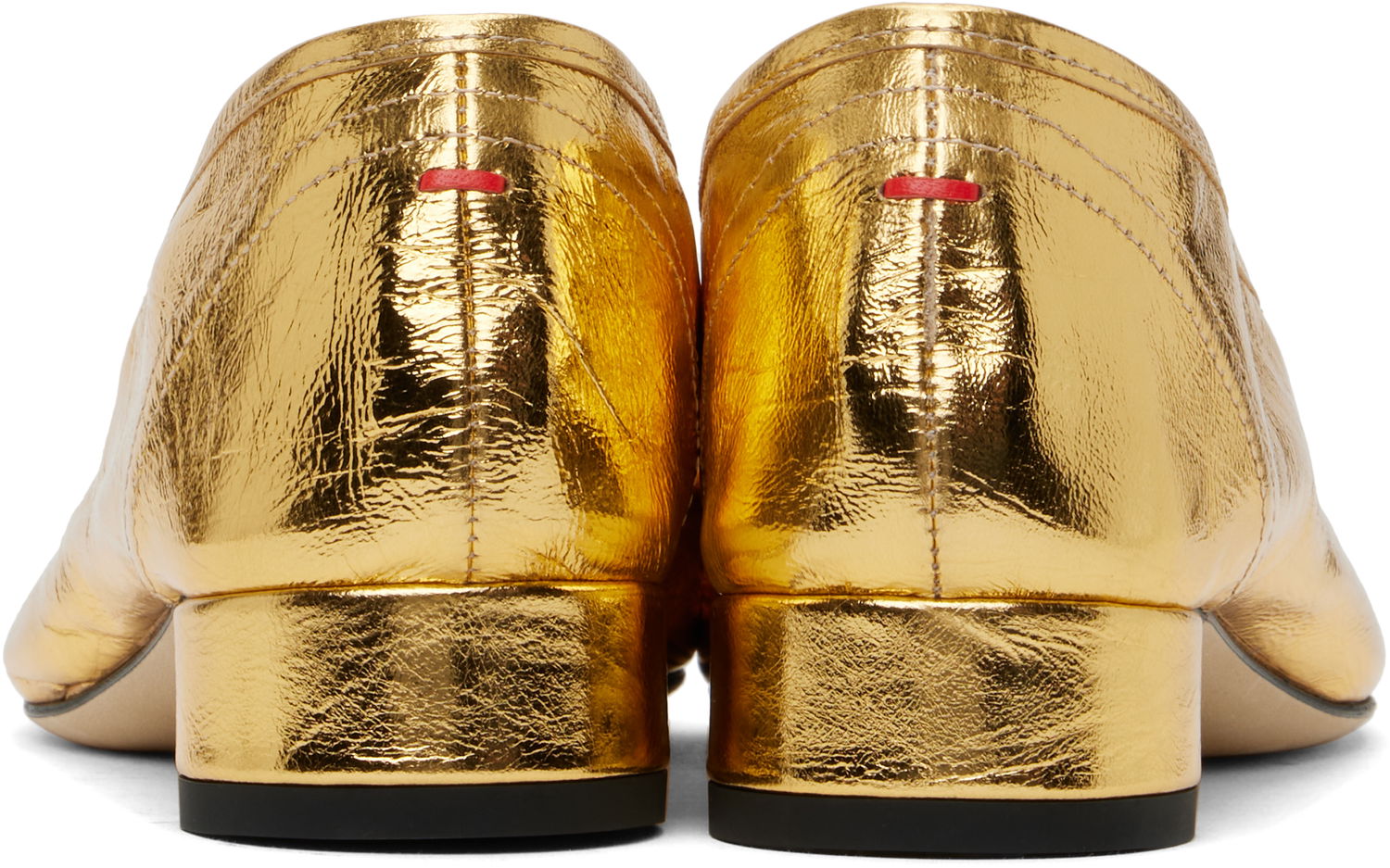 Nega čevljev Aeyde Aeyde Pippa Leather Ballerina Flats Kovinski | A11-FL-GLVR25RO126-SS25-902-068, 1