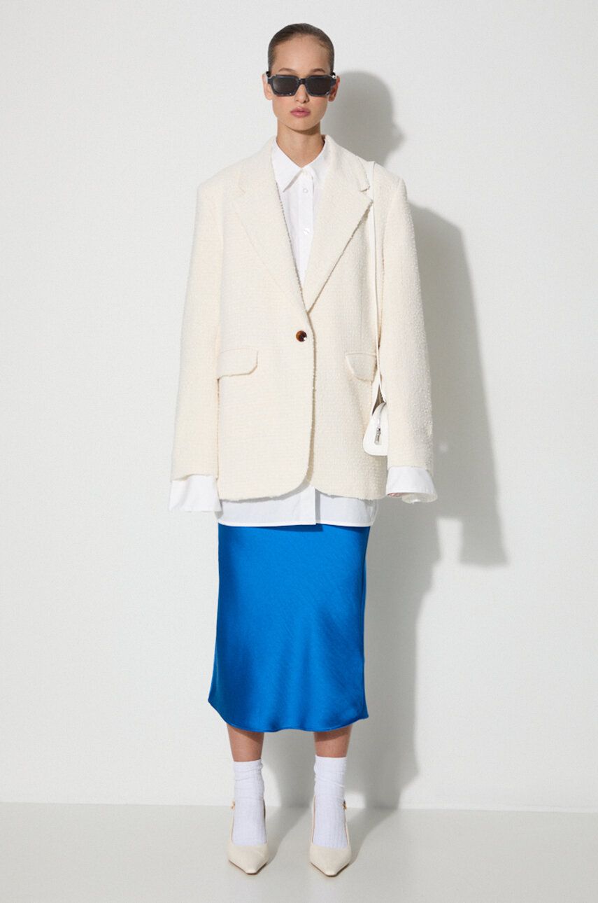 Jakna Samsoe Samsoe Single-Breasted Straight Fit Blazer Bež | F23200185, 1