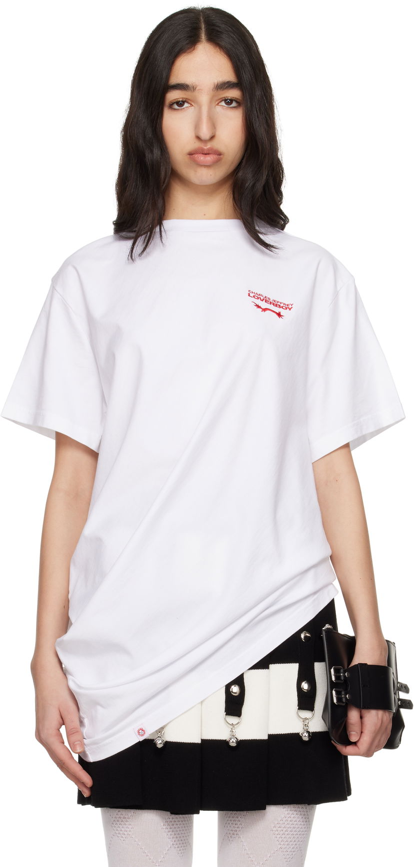Majica Charles Jeffrey Loverboy Charles Jeffrey Loverboy Topsy Turvy T-Shirt Bela | 54101302