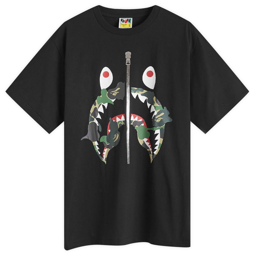 Majica BAPE A Bathing Ape ABC Camo Rebuild Shark T-Shirt Črna | 001TEK301041M-BKG