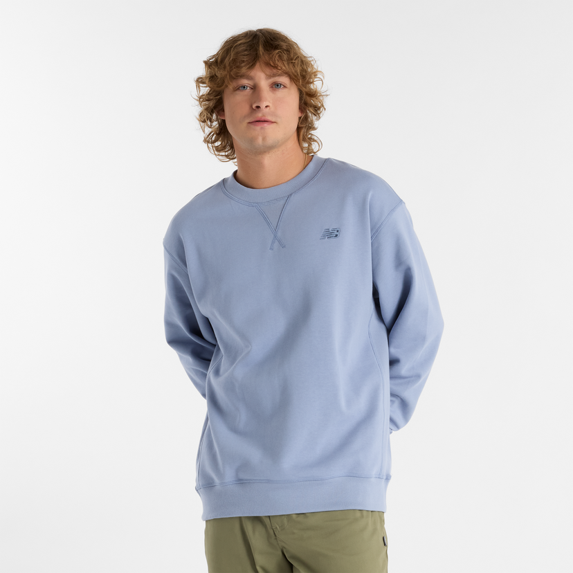 Pleteni pulover New Balance Men's Sweatshirt Modra | NBMT41506DUS