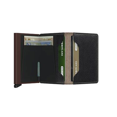 Denarnica Secrid Secrid Slimwallet Saffiano Card Holder Črna | SSa-Brown, 4