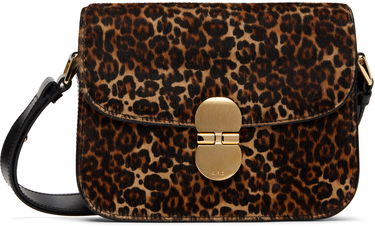 Torba za čez ramo A.P.C. Small Grace Leopard Print Crossbody Bag Rjava | PXCAU-F61413, 0