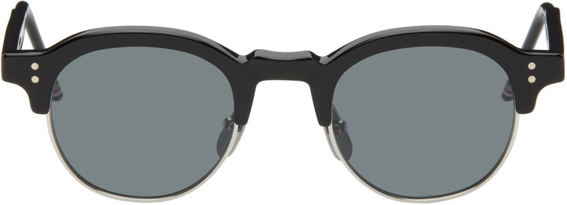 Sončna očala Thom Browne Acetate & Titanium Oval Sunglasses Črna | UES920A-G0003