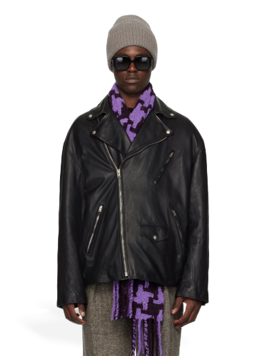 Jakna Acne Studios Distressed Leather Jacket Črna | B70121-