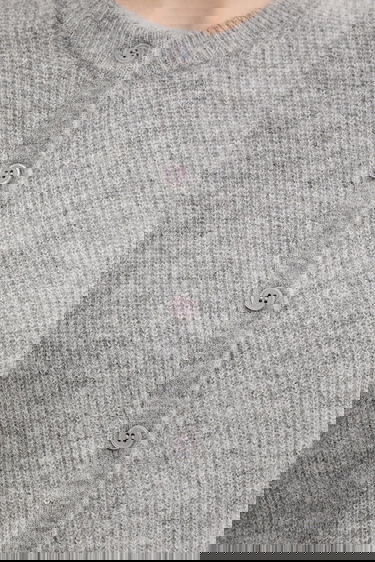 Pleteni pulover Samsoe Samsoe Samsoe Samsoe SAANOURA Cardigan Siva | F25200115, 4