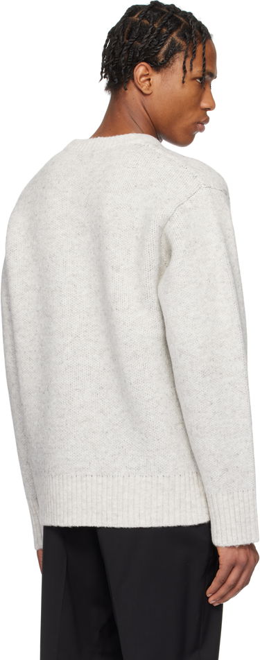Pleteni pulover Helmut Lang Helmut Lang Brushed Logo Sweater Siva | O09HM703, 2