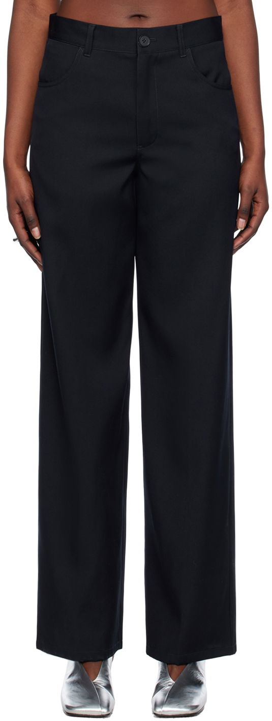 Hlače Jil Sander Wide-Leg Trousers Mornarica | J04KA0004_J40003, 0