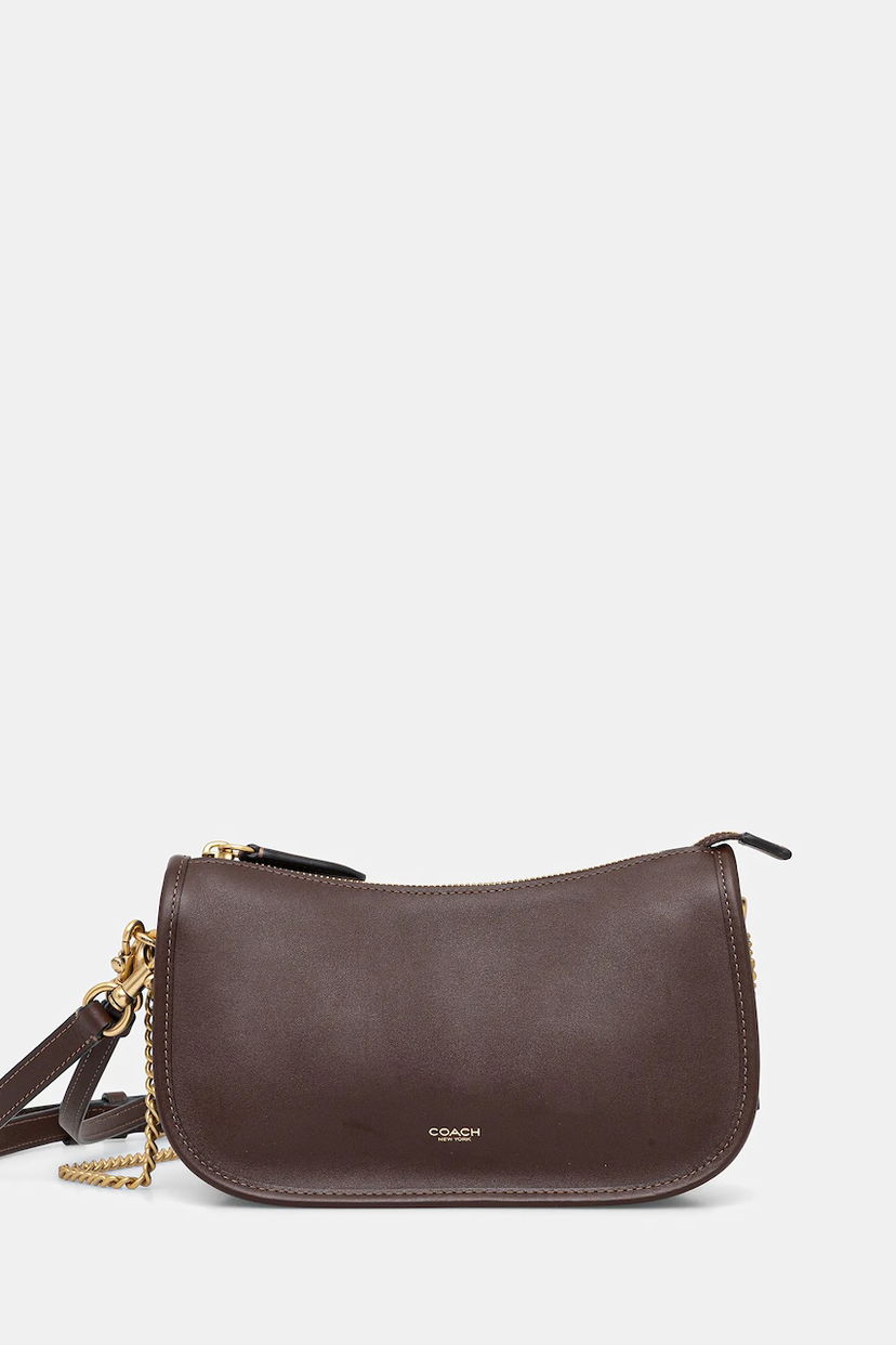 Torba za čez ramo Coach Waverly Crescent Chain Shoulder Bag Rjava | CCC36
