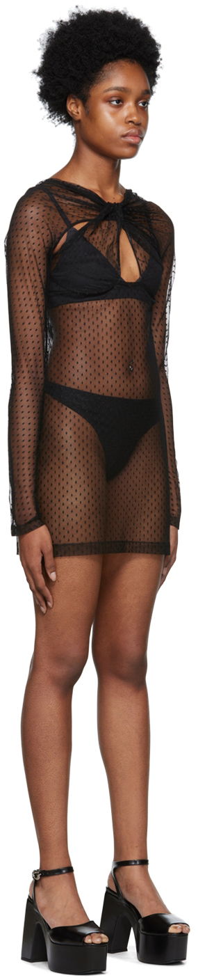 Obleke Coperni Twisted Tulle Minidress Črna | COPJS18005, 1