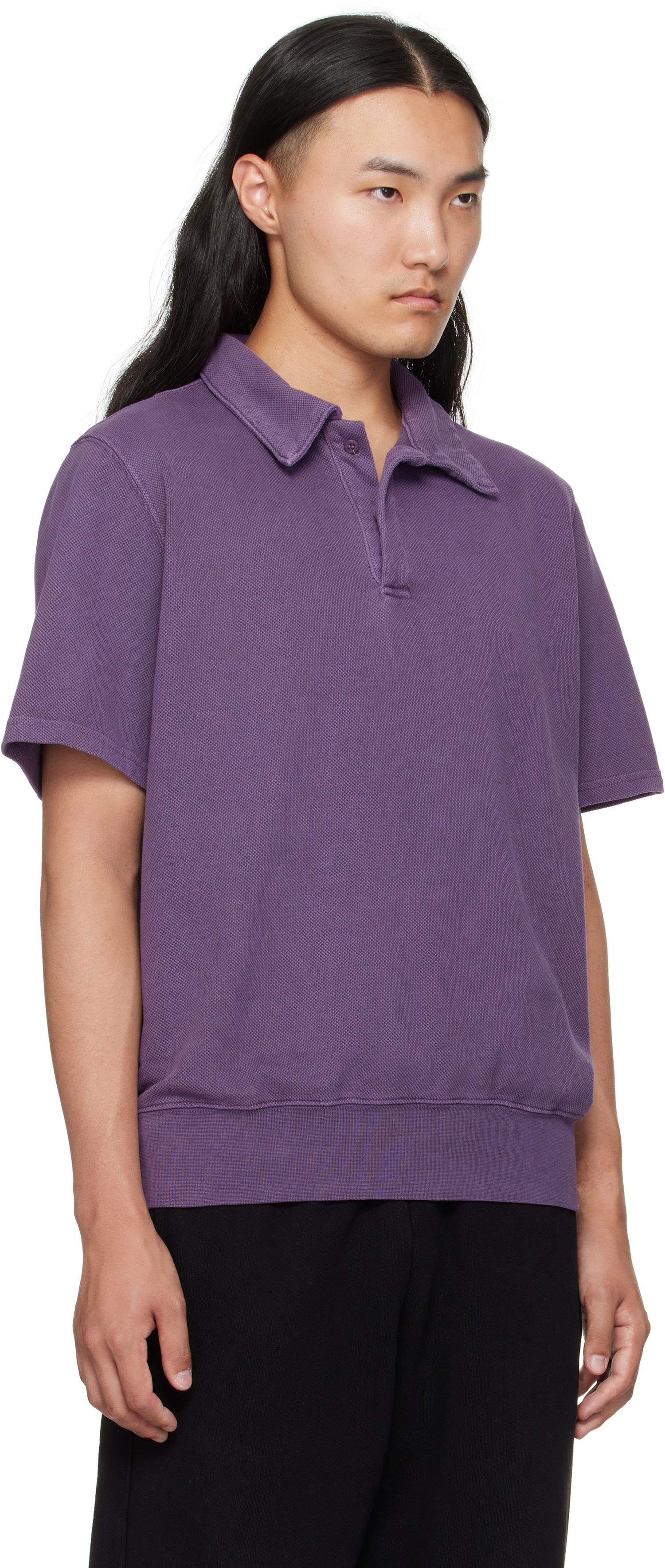 Polo majica LES TIEN Les Tien Piqué Banded Tennis Polo Lila | PK-2070-PD, 1