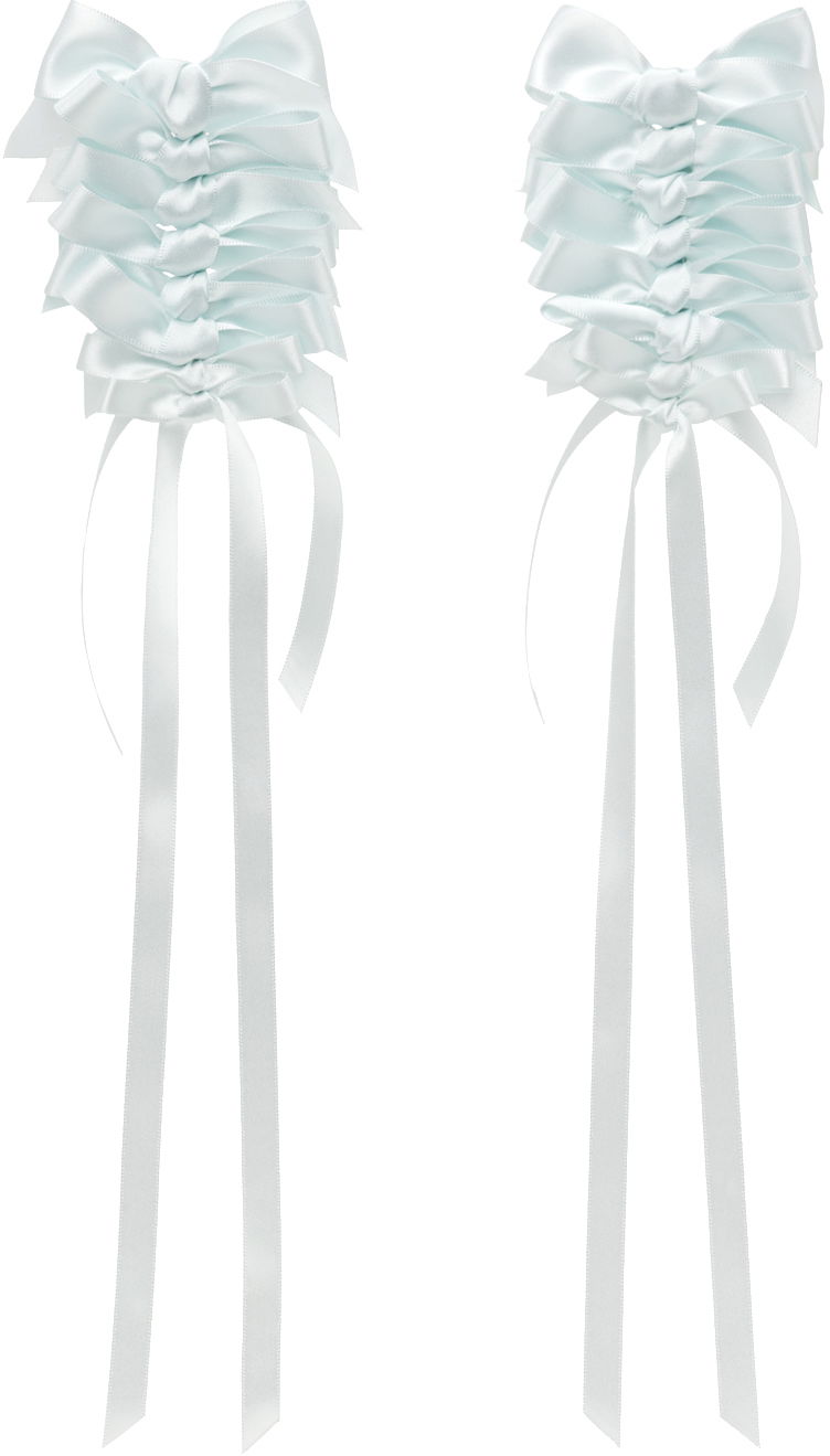 Uhani Simone Rocha Simone Rocha Long Rosette Bow Earrings Bela | ERG426 0916