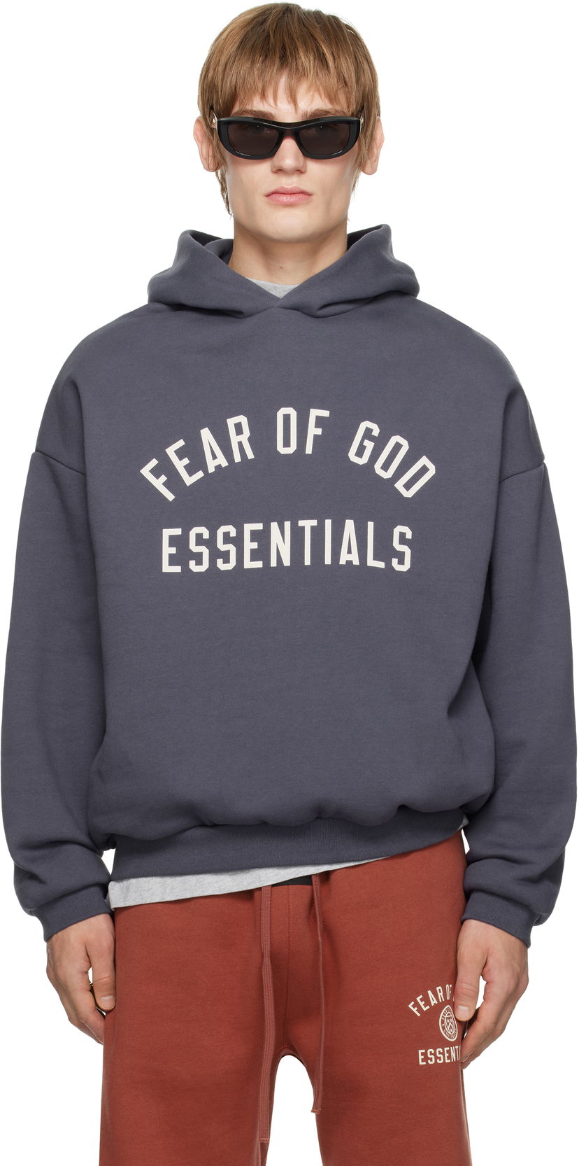 Pulover Fear of God Fear of God ESSENTIALS Fleece Hoodie Siva | 192HO246254F