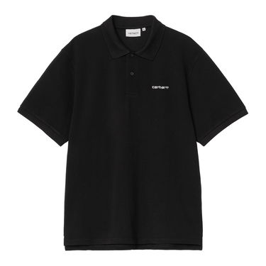 Polo majica Carhartt WIP Short Sleeve Script Polo Črna | I035231_9, 0