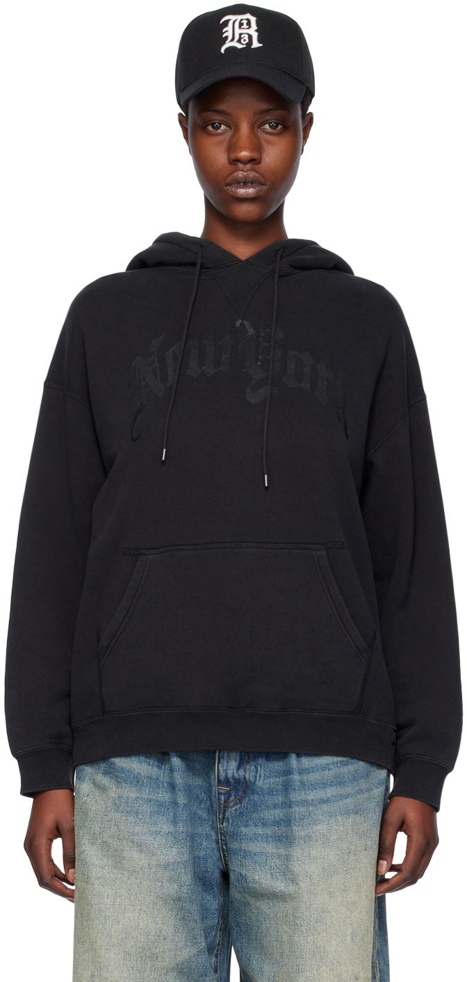 Pulover R13 R13 'New York' Hoodie Črna | R13WK005-K099C