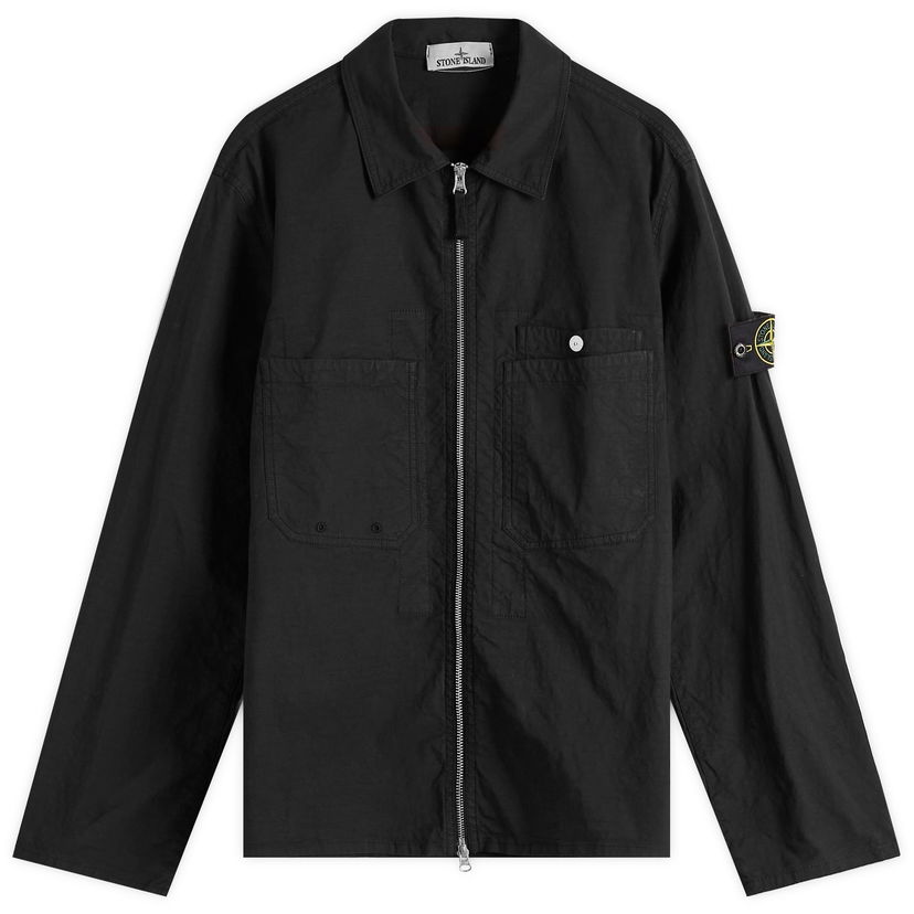 Vetrovka Stone Island Stretch Ripstop-TC Shirt Jacket, Size Large Črna | K1S151200012-V0029