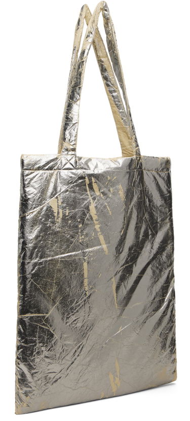 Tote bag Rick Owens DRKSHDW Concordians Crinkled Metallic Nylon Shopper Tote Kovinski | DA02E7431 NPFPA, 2