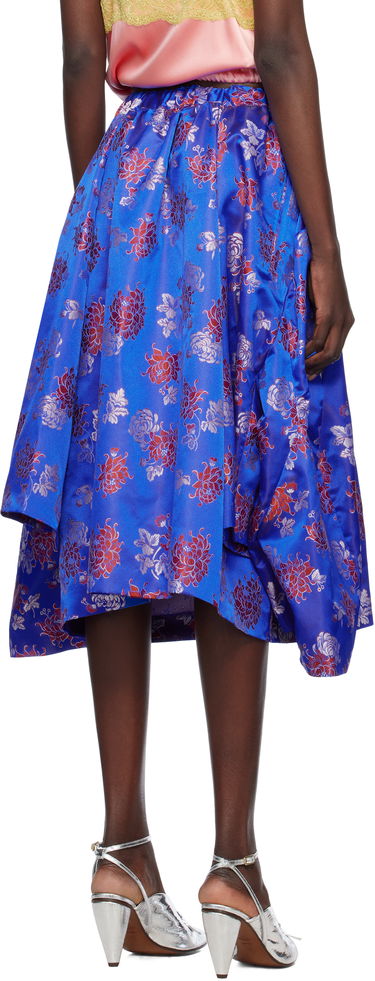 Krila Comme des Garçons Comme des Garçons Jacquard Pattern Midi Skirt Modra | GO-S002-051-1, 2